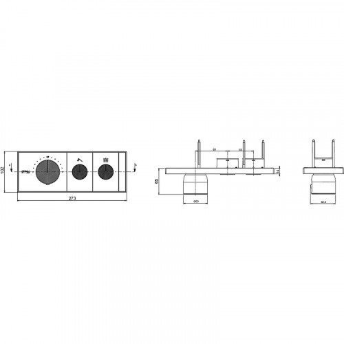 Смеситель для душа Jacob Delafon Grands Boulevards E26346-9-BL с термостатом Черный матовый латунь встраиваемый
