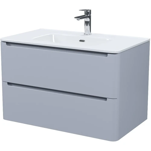 Тумба с раковиной Iddis Edifice 80 EDI80L0i95K подвесная Светло-серая МДФ / ЛДСП