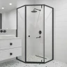 Душевой уголок RGW Hotel 100x100 350608800-14 профиль цвет Черный стекло прозрачное