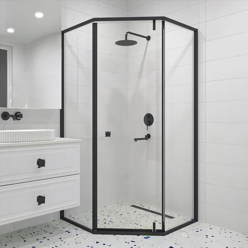 Душевой уголок RGW Hotel 100x100 350608800-14 профиль цвет Черный стекло прозрачное
