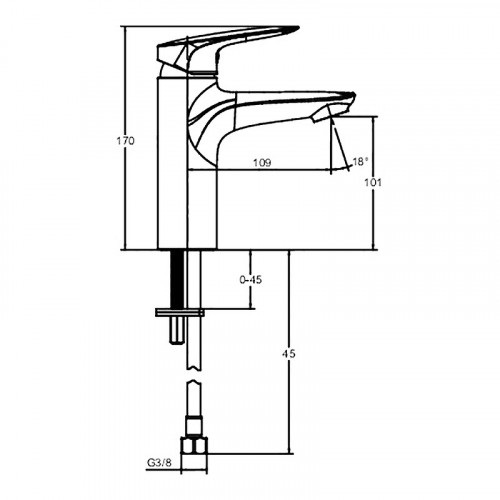 Смеситель для раковины Jacob Delafon Elite E32908-CP Хром латунь