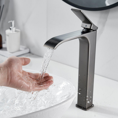 Смеситель для раковины Shevanik S4011T цвет Оружейная сталь