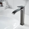 Смеситель для раковины Shevanik S4011T цвет Оружейная сталь