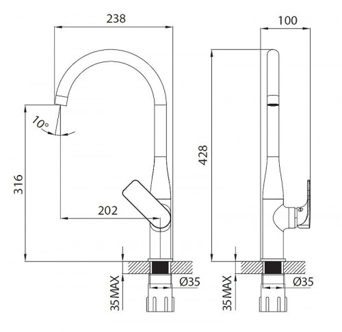 Cмеситель для раковины Creavit Faye FY8500 цвет Хром