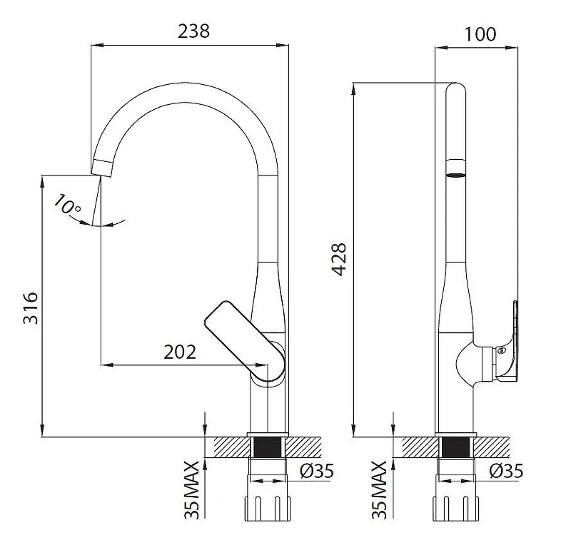 Cмеситель для раковины Creavit Faye FY8500 цвет Хром
