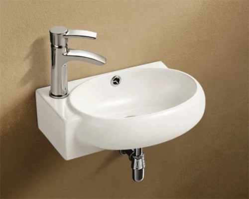 Раковина WeltWasser Aisbach 5011 L 43 10000003874 Белый глянец фаянс подвесная