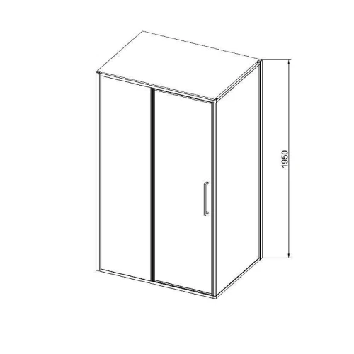 Душевой уголок Vincea Slim 8mm 90х120 VSR-4SLP9012CLG профиль Брашированное золото стекло прозрачное