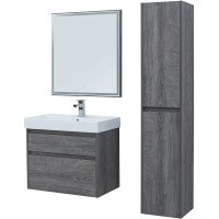 Зеркало Aquanet Nova Lite 60 242621 с подсветкой Дуб рошелье МДФ / ЛДСП, стекло