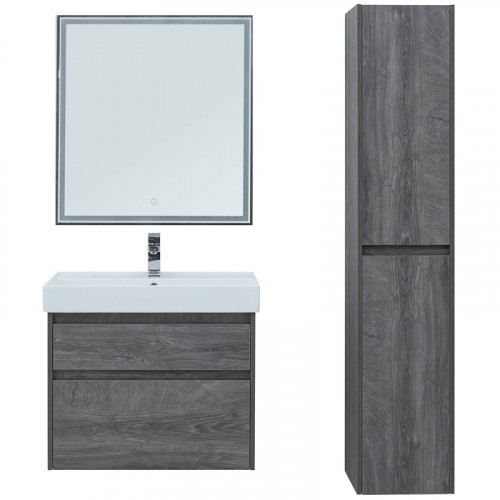 Зеркало Aquanet Nova Lite 60 242621 с подсветкой Дуб рошелье МДФ / ЛДСП, стекло