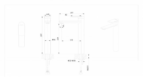Смеситель для раковины Bravat Eddie F1369402CP-A-RUS Хром латунь