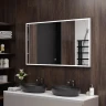 Зеркало Континент Sting 1200х800 ЗЛП1621 с подсветкой Серебро с сенсорным выключателем стекло