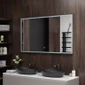 Зеркало Континент Sting 1200х800 ЗЛП1621 с подсветкой Серебро с сенсорным выключателем стекло