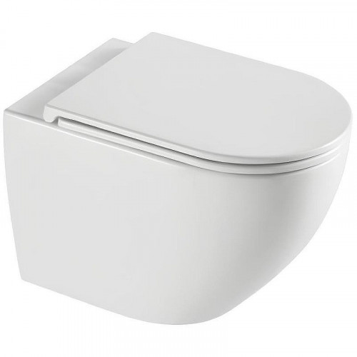 Комплект унитаза с инсталляцией WeltWasser AMBERG 506 ST + MERZBACH 043 XL MT-BL + AMBERG RD-MT CR 10000014124 цвет Черный матовый с сиденьем Микролифт и клавишей смыва цвет Хром матовый