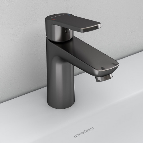 Смеситель для раковины Abelsberg Lineara UNF23508GM цвет Космическая сталь