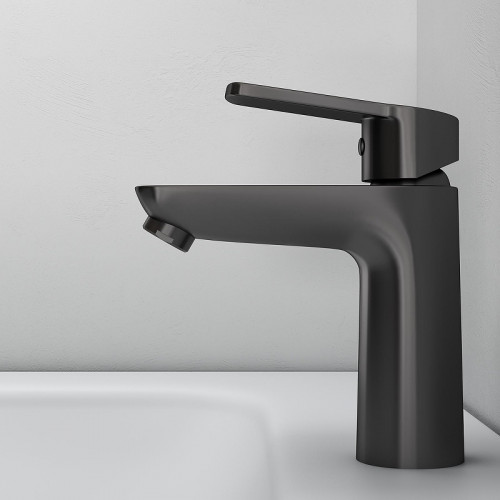 Смеситель для раковины Abelsberg Lineara UNF23508GM цвет Космическая сталь