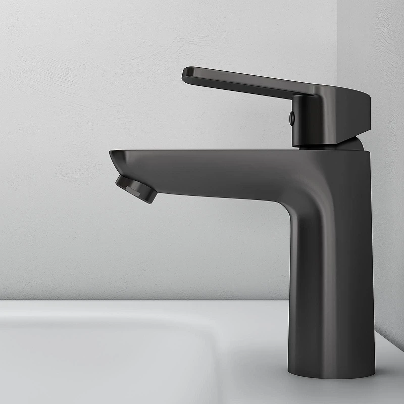 Смеситель для раковины Abelsberg Lineara UNF23508GM цвет Космическая сталь