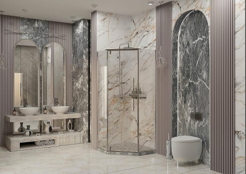 Душевой уголок Ambassador Ritz 100х100 112011103 профиль Хром стекло прозрачное