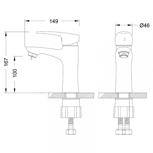 Смеситель для раковины Lemark Linara LM0406C Хром латунь