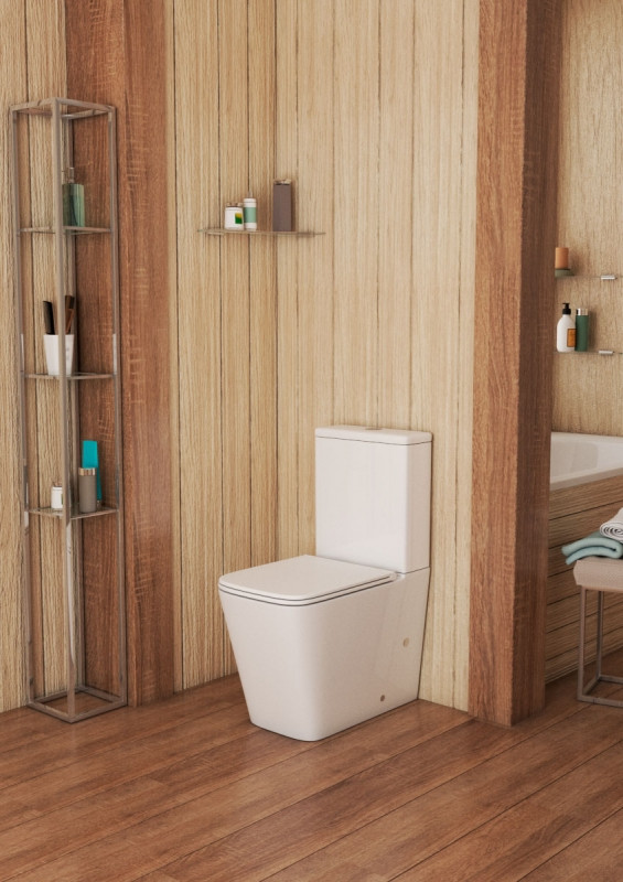 Унитаз компакт Owl 1975 Vatter Ruta-G OWLT190402 без бачка с сиденьем Микролифт фарфор напольный