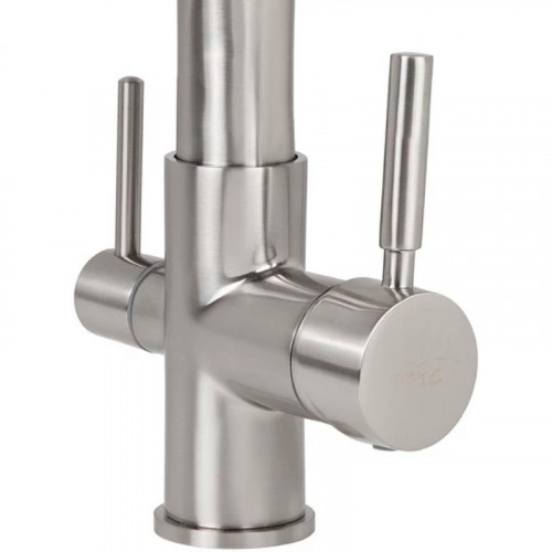 Смеситель для кухни Viko V-5605 Серебро Черный латунь