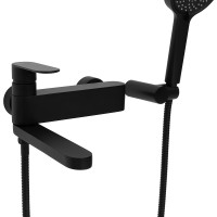 Смеситель для ванны Haiba HB61590-7 Черный матовый латунь на стену