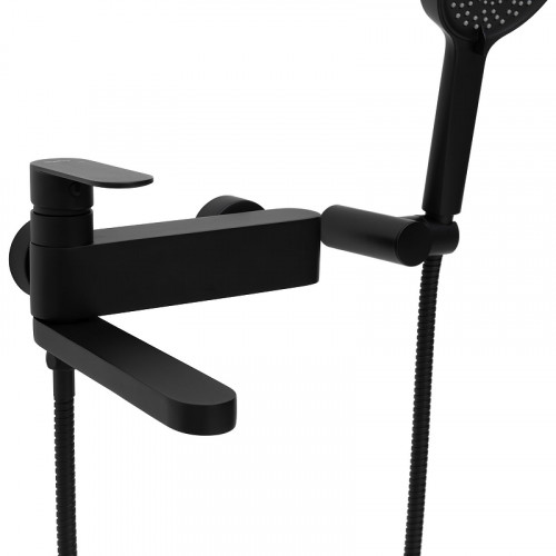 Смеситель для ванны Haiba HB61590-7 Черный матовый латунь на стену