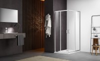 Душевой уголок Aquatek 90х90 AQ ARI KV 09020CH профиль Хром стекло прозрачное