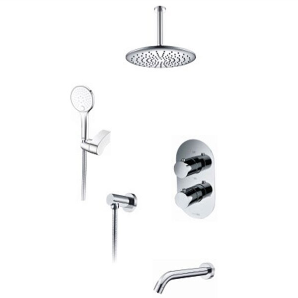 Душевая система WasserKRAFT Berkel A174868 Thermo с термостатом Хром латунь на стену