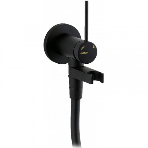 Гигиенический душ со смесителем Gattoni RT010NO Черный матовый латунь встраиваемый