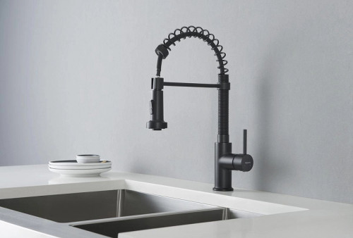 Смеситель для кухни Aquatek Европа AQ1387MB Черный матовый латунь