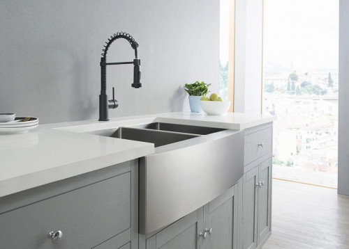 Смеситель для кухни Aquatek Европа AQ1387MB Черный матовый латунь