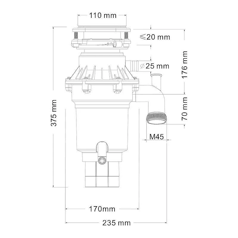 Измельчитель пищевых отходов Fmark FCD-703 560