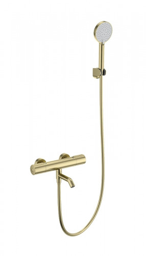 Смеситель для ванны Wonzon &amp; Woghand Inn WW-A2006-A1-BG с термостатом цвет Брашированное золото