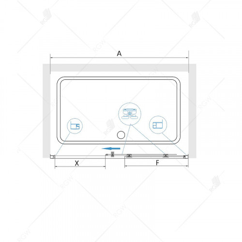 Душевая дверь RGW Classic CL-14 150 32091415-11 профиль Хром стекло прозрачное