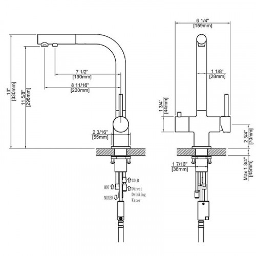 Смеситель для кухни Timo Saona 2356/17FL Золото матовое