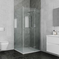 Душевой уголок Ambassador Diamond 90х90 12011105R профиль Хром стекло прозрачное