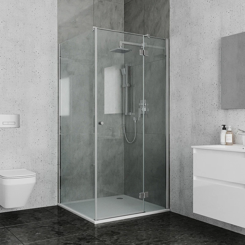 Душевой уголок Ambassador Diamond 90х90 12011105R профиль Хром стекло прозрачное