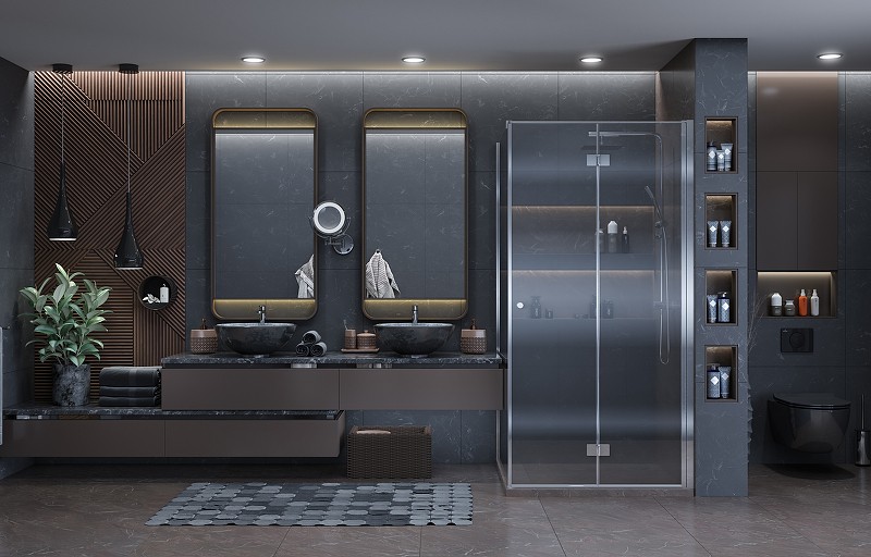 Душевой уголок Ambassador Diamond 90х90 12011105R профиль Хром стекло прозрачное