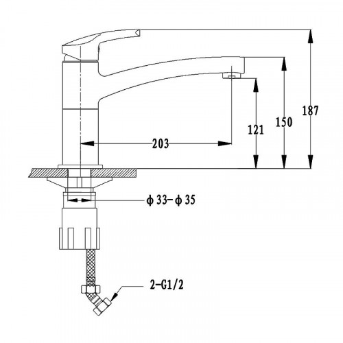 Смеситель для кухни GranFest 2523 цвет Песочный