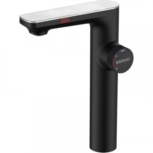 Смеситель для раковины Berges Morans 076004 с термостатом Черный матовый латунь