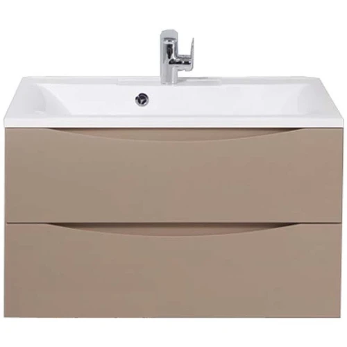 Тумба под раковину BelBagno Marino 80 MARINO-800-2C-SO-CL-P подвесная Capucino Lucido МДФ / ЛДСП