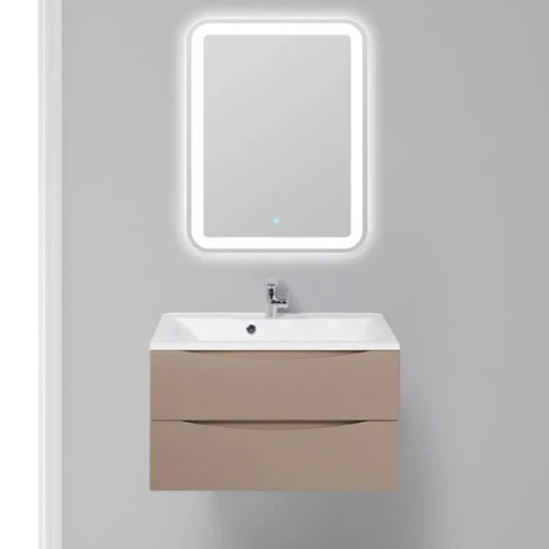 Тумба под раковину BelBagno Marino 80 MARINO-800-2C-SO-CL-P подвесная Capucino Lucido МДФ / ЛДСП