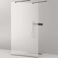 Душевая перегородка Cezares Liberta 140 LIBERTA-L-2-140-C-NERO профиль Черный матовый стекло прозрачное