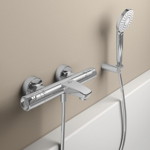 Смеситель для ванны Ideal Standard Ceratherm T50 A7223AA с термостатом Хром латунь на стену