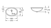 Раковина Villeroy&Boch Evana 57 61470001 Альпийский белый