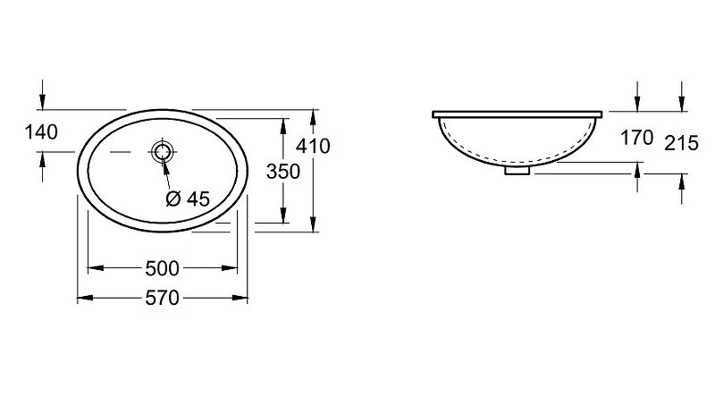 Раковина Villeroy&Boch Evana 57 61470001 Альпийский белый