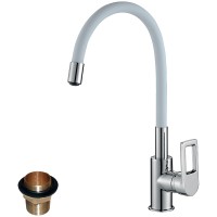 Смеситель для кухни Rossinka Z35-35U-White Хром Белый