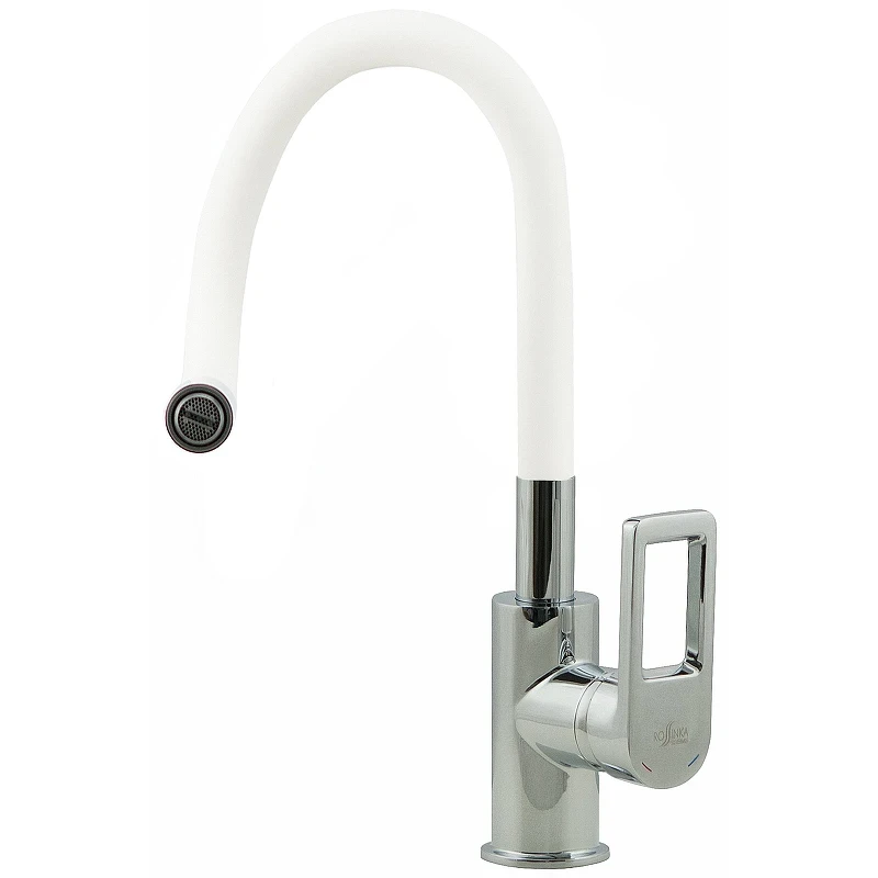 Смеситель для кухни Rossinka Z35-35U-White Хром Белый
