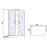 Душевая кабина River Nara 90x80 МТ L Б/К 10000008781 с поддоном