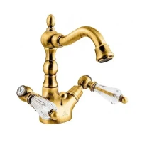 Смеситель для раковины Caprigo Adria-Swarovski 01-026-oro цвет Золото
